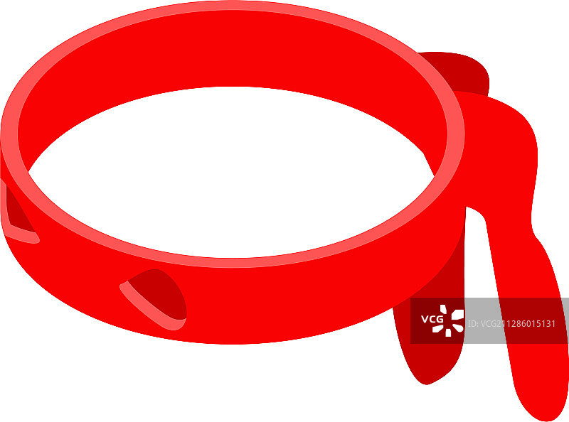 红色头带忍者图标（2.5D风格）图片素材