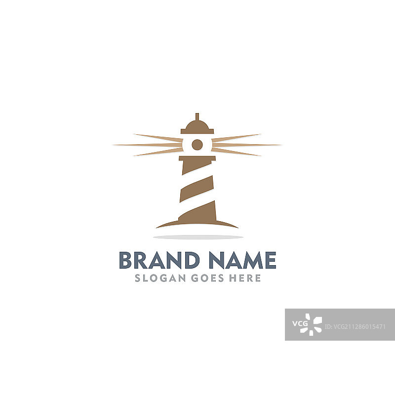 灯塔海滩Logo图片素材