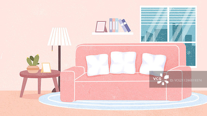 没有人放着沙发的客厅图片素材