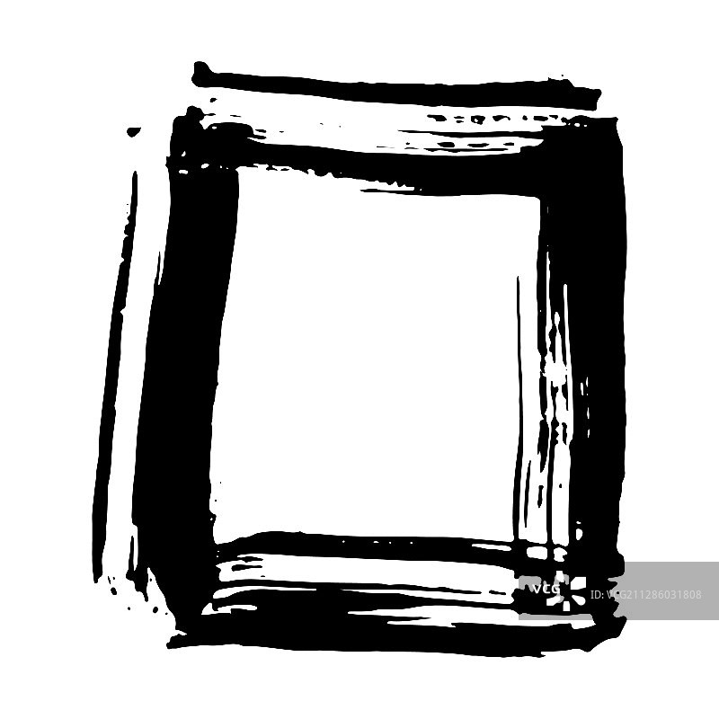 手绘纹理Grunge边框或文本框图片素材