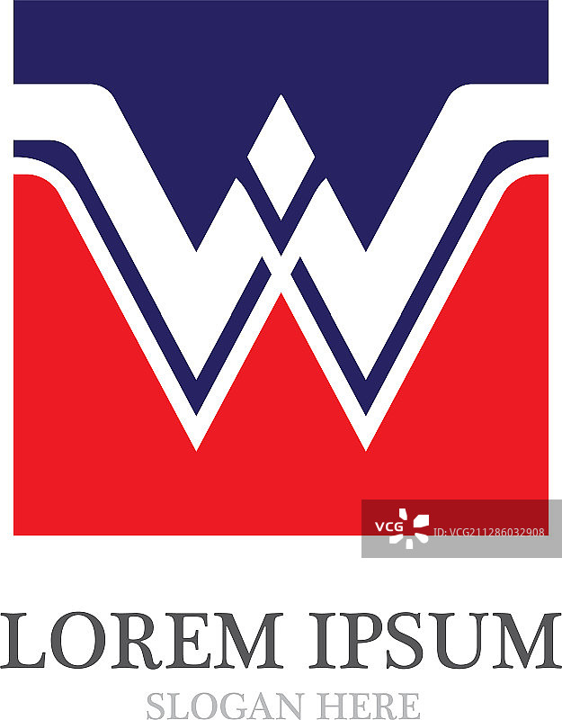 W字母标志模板图片素材