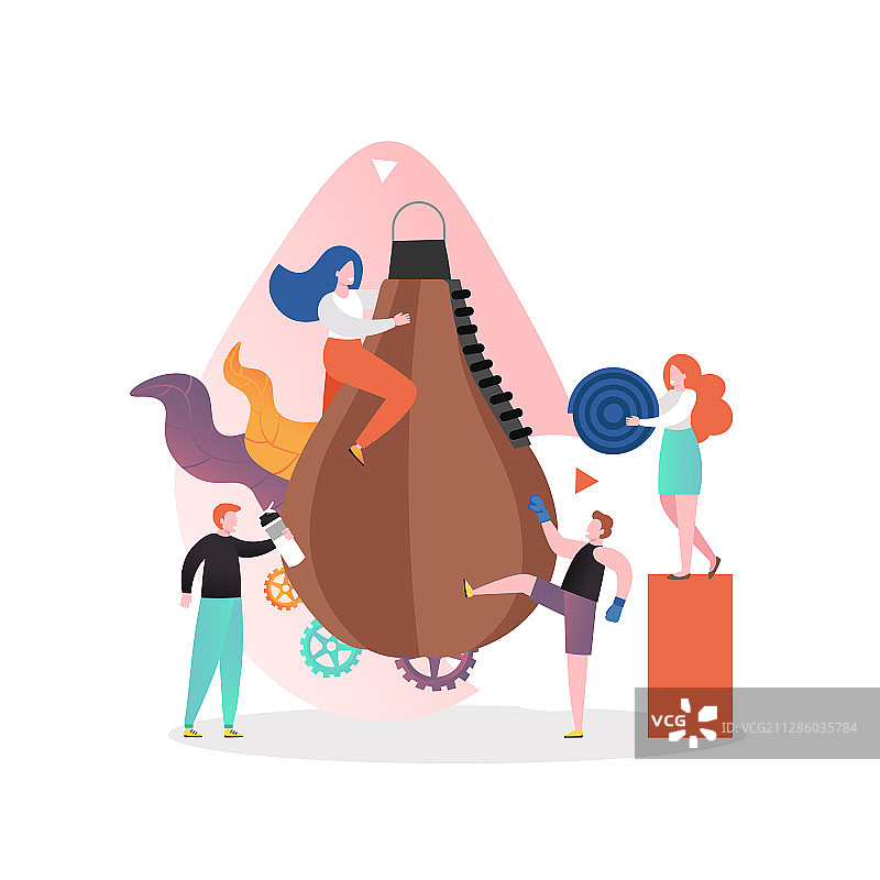 健身房网络横幅培训概念图片素材