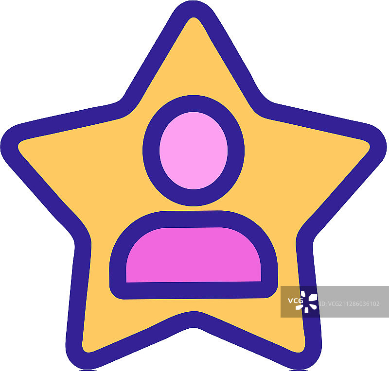 星星派对图标的轮廓符号图片素材