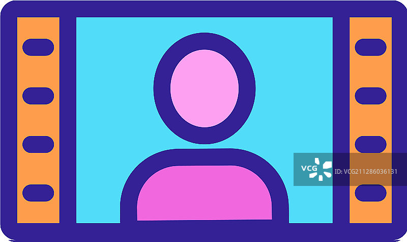 隔离的参与者图标照片图片素材