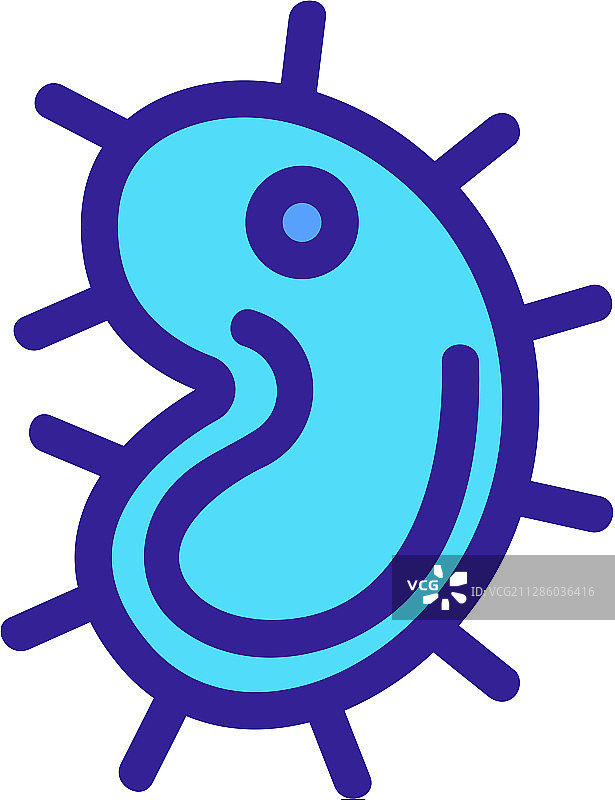 细菌轮廓符号图标图片素材