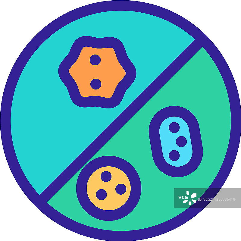 细菌轮廓符号图标图片素材