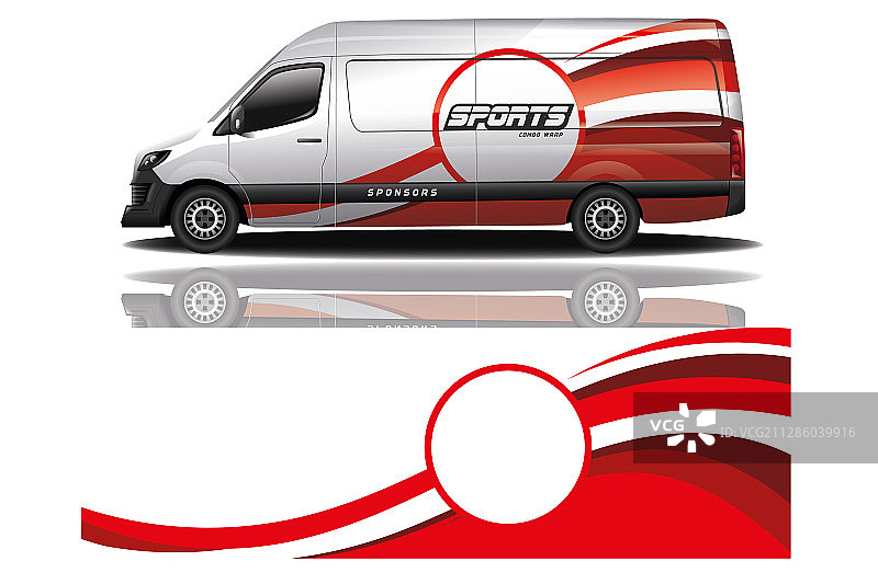 厢型车贴花包装设计图片素材