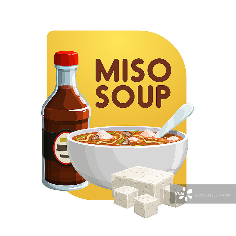 日式味噌汤和豆制品图片素材