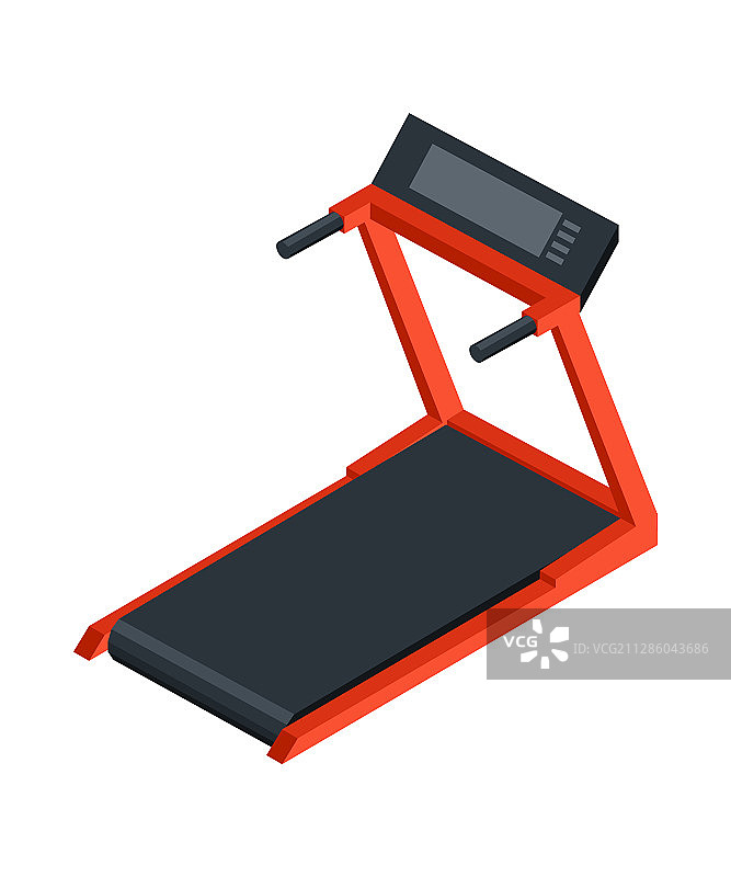 跑步机模拟器2.5D图图片素材