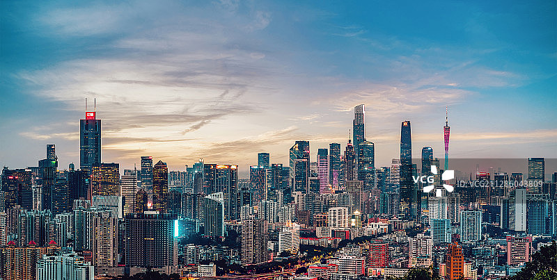 城市夜景晚霞图片素材