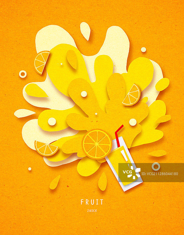 纸艺立体饮料图片素材