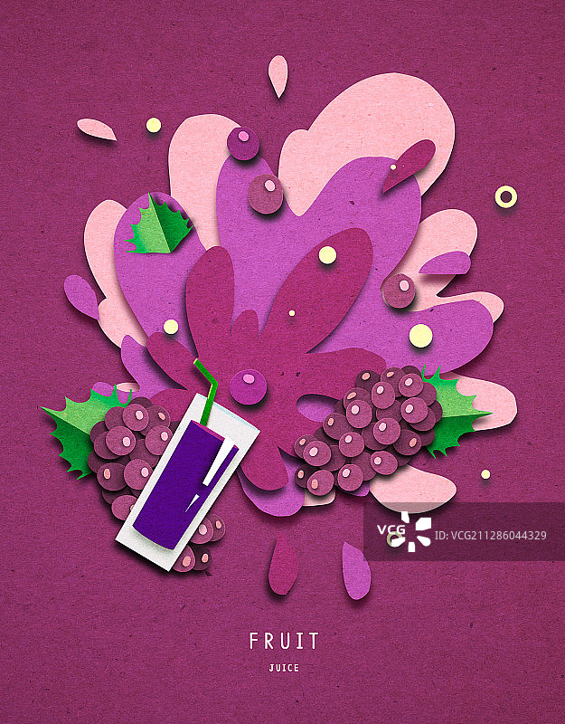 纸艺立体饮料图片素材