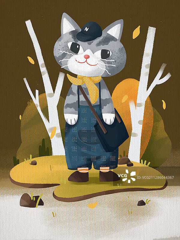 卡通猫咪动物插画图片素材
