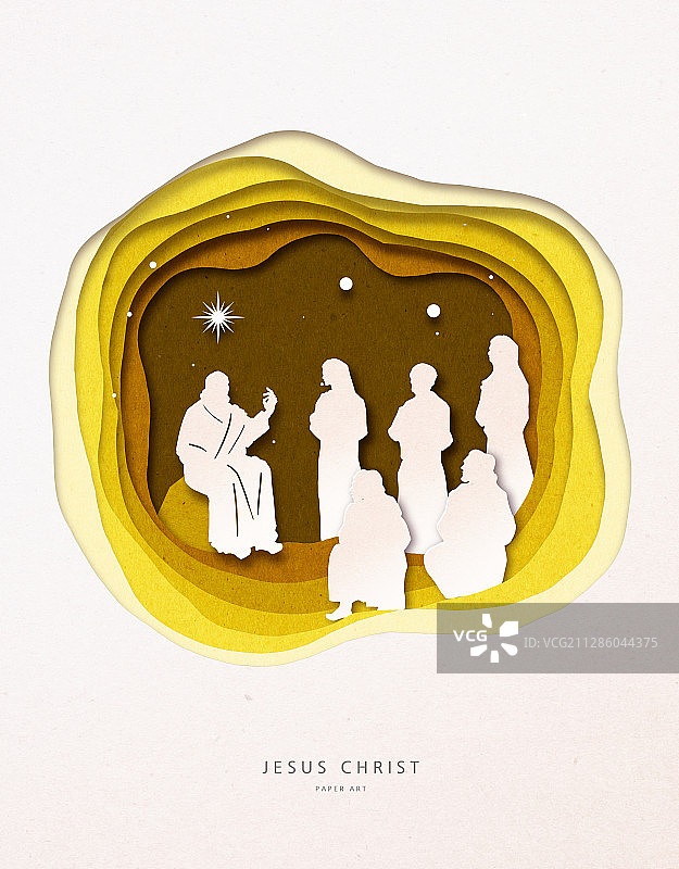 纸艺基督教耶稣宗教图片素材