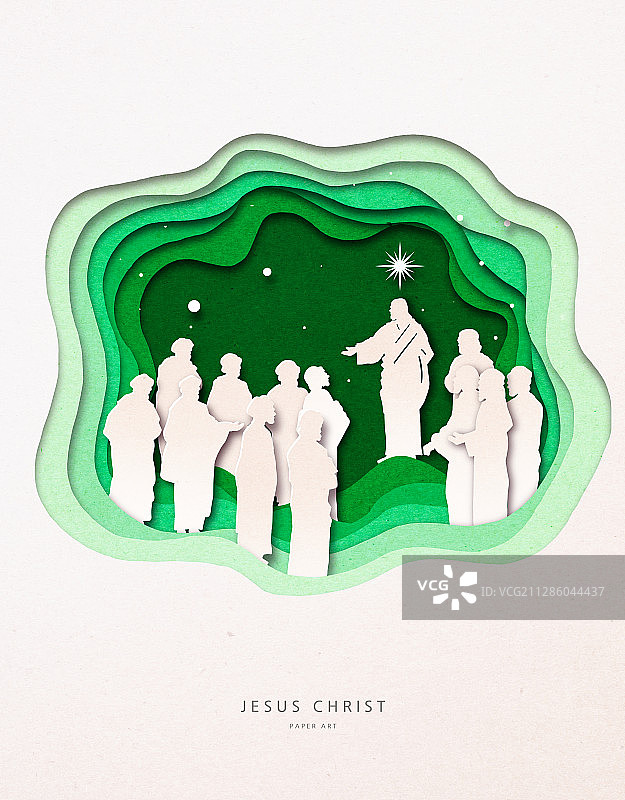 纸艺基督教耶稣宗教图片素材