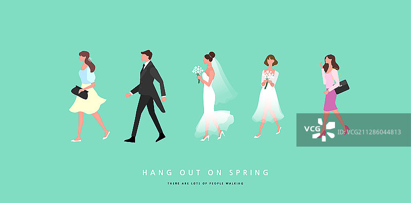 人物，春天，婚姻，婚纱图片素材