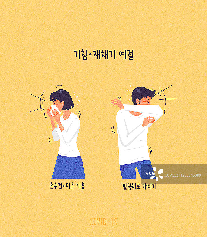 新冠疫情：病毒、口罩与咳嗽礼仪图片素材