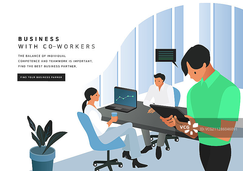 商务办公白领团队合作生活方式图片素材