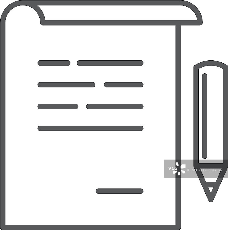 纸和铅笔图标符号图片素材