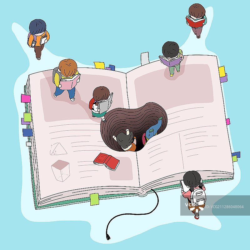 教育学习压力插画图片素材