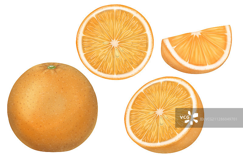 新鲜美味的橙子图片素材