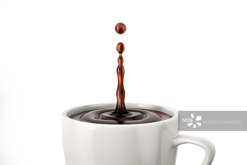 咖啡溅入马克杯插画图片素材