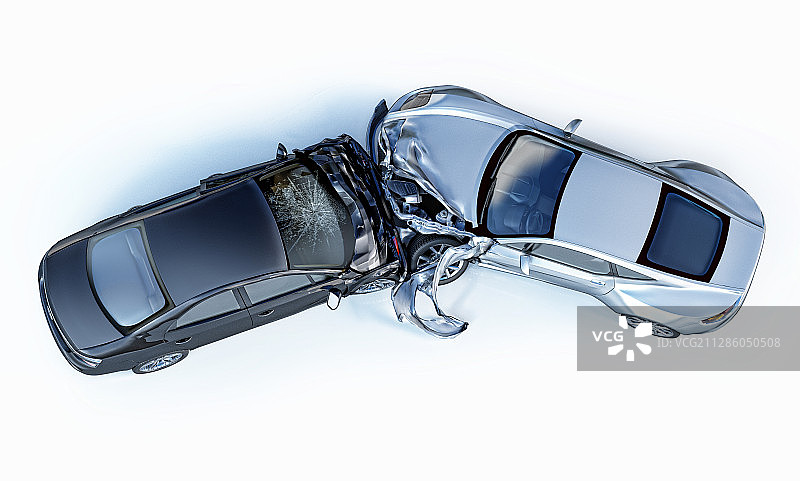 两辆汽车相撞事故插图图片素材