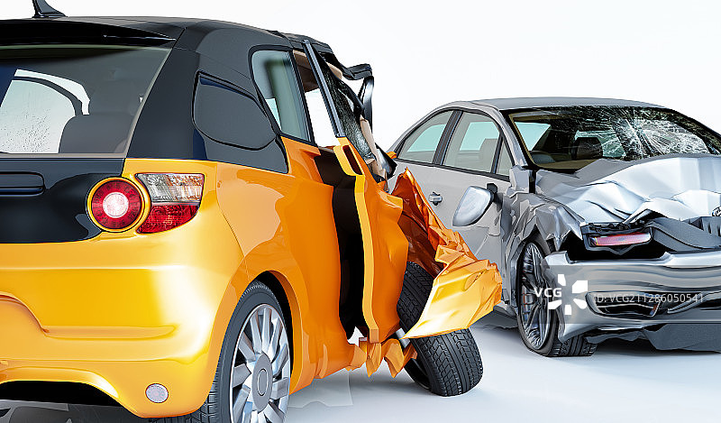 两辆汽车相撞事故插图图片素材