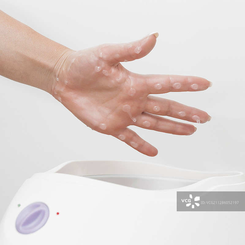 石蜡蜡手部护理图片素材