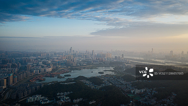 长沙湘江新区全景图片素材