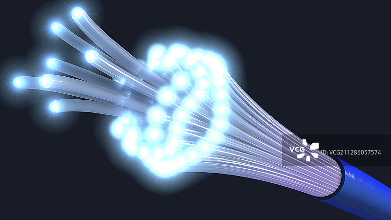 光纤示意图图片素材