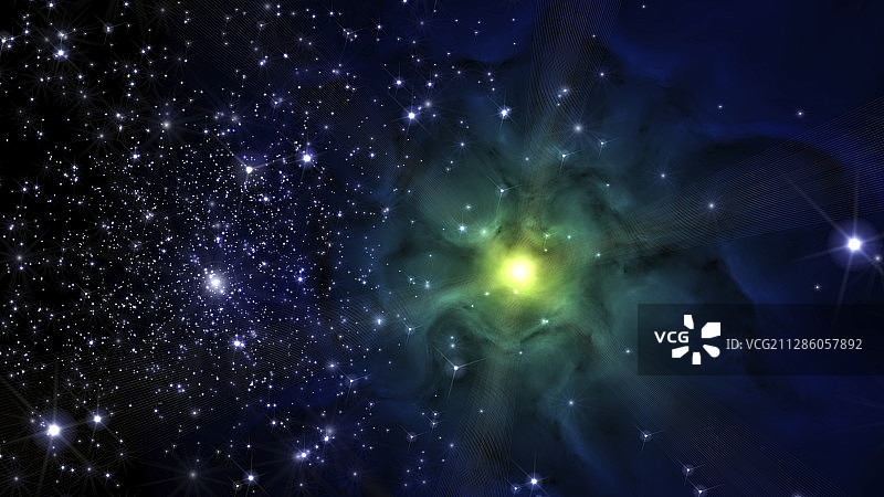 星云和星星插画图片素材