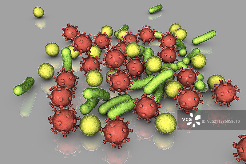 细菌和病毒插图图片素材