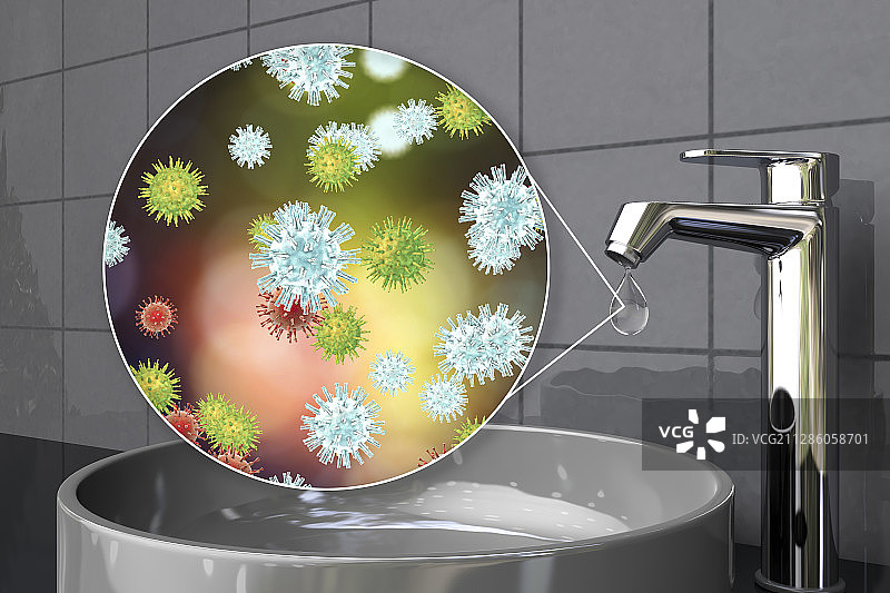 饮用水安全概念插图图片素材