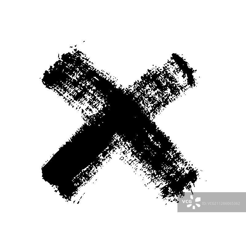 手绘交叉笔触X黑色条纹图片素材