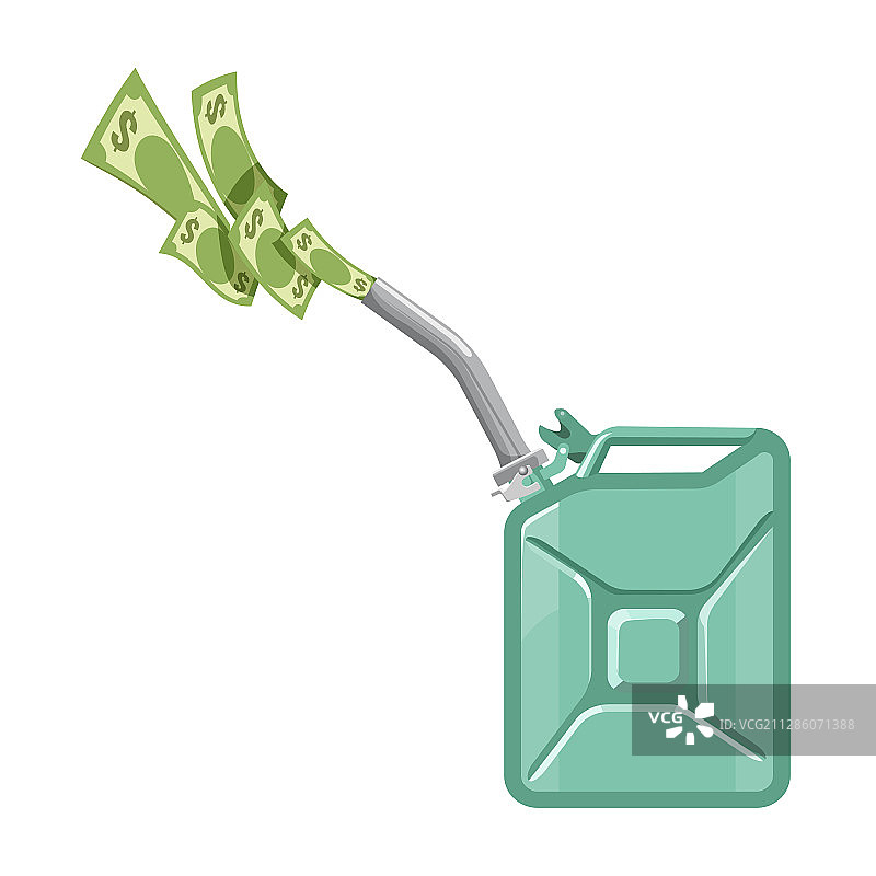 汽油加油泵与油桶图片素材