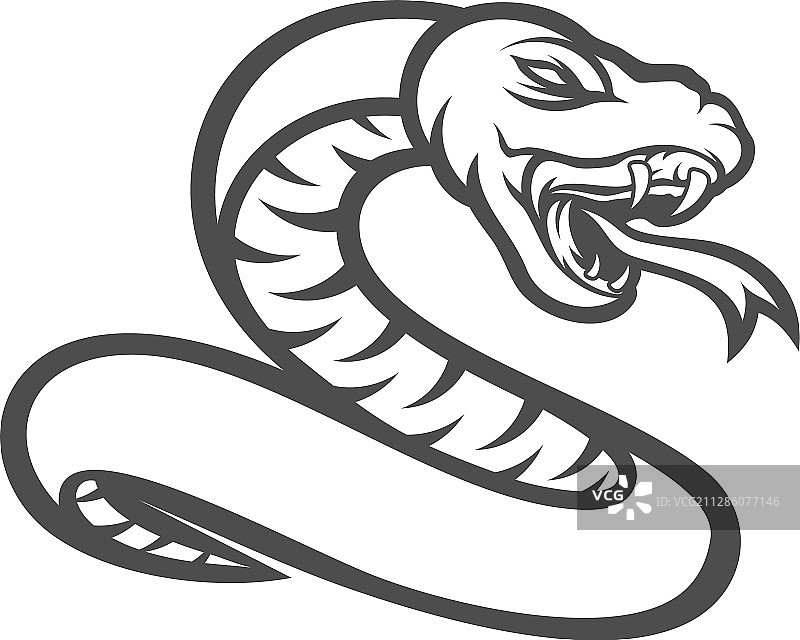蛇电竞游戏吉祥物Logo模板图片素材