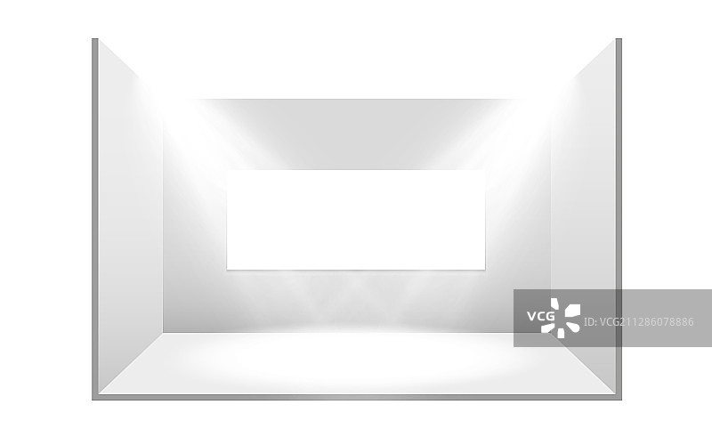 3D展览展位白色空促销展台图片素材