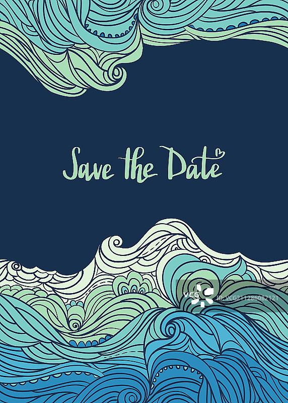 波浪宣传单模板-03图片素材