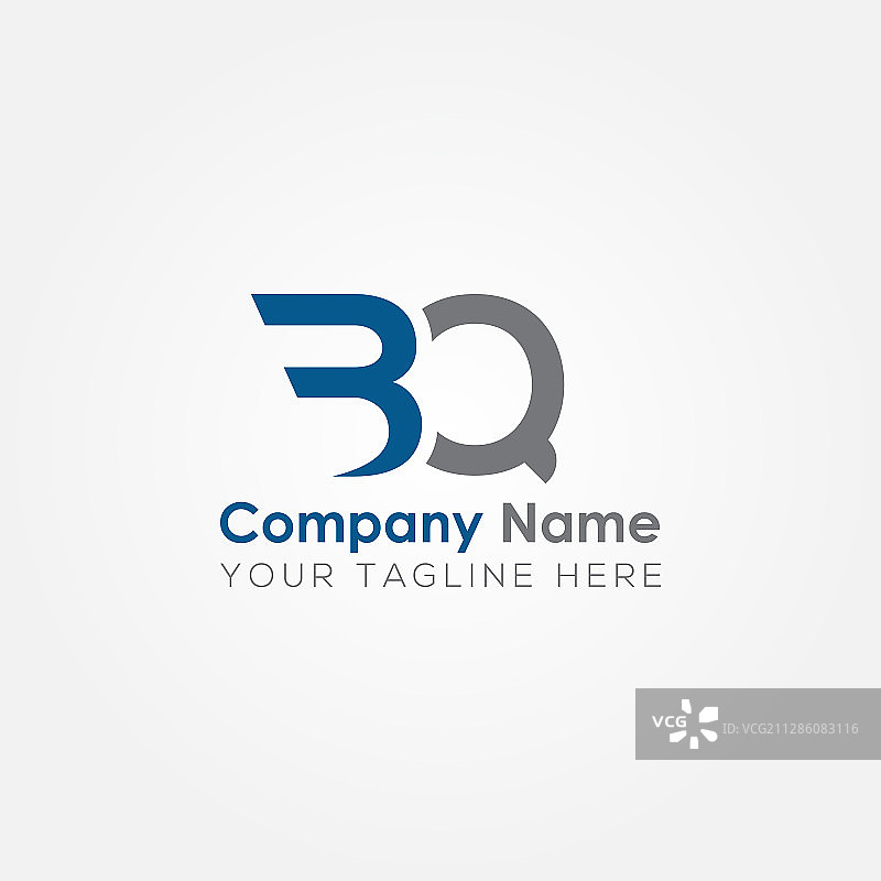 BQ字母组合创意现代logo设计图片素材