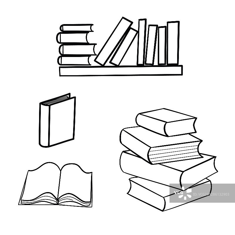 书籍草图合集图片素材