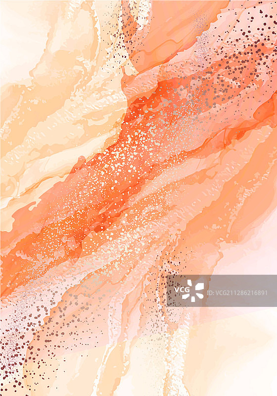 暖色水漩涡珊瑚橙色液体流动图片素材