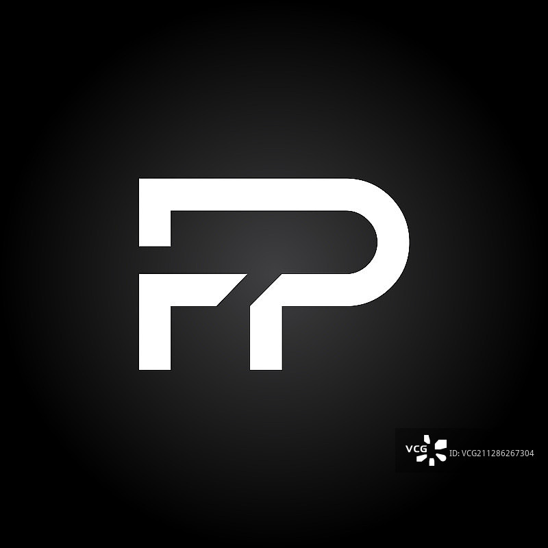 字母FP logo设计模板图片素材