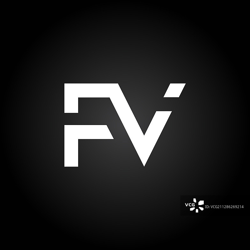 字母FV创意Logo设计模板图片素材