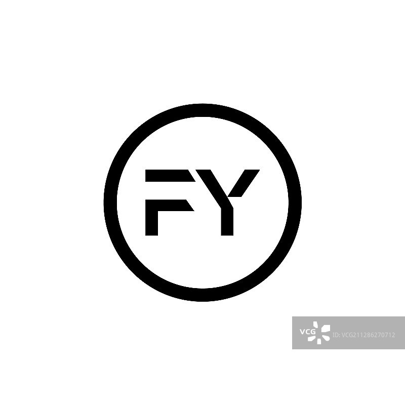 首字母FY标志设计模板图片素材