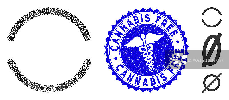 医疗保健相关的传染病拼贴空图标图片素材