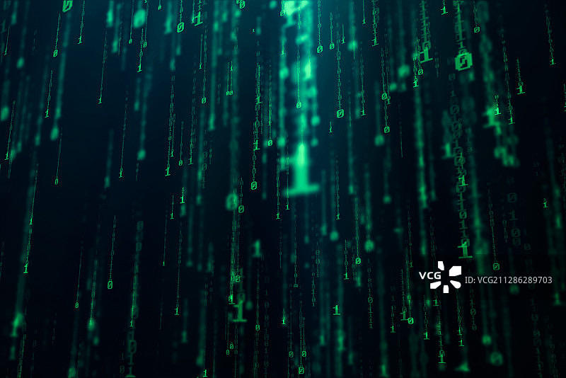 带有科技感的黑客数字雨背景素材图片素材