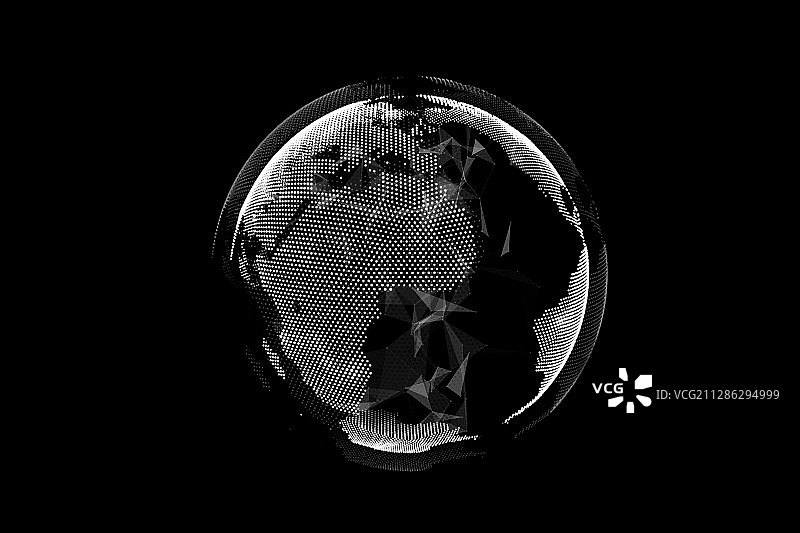 带有科技感的黑底数字地球背景素材图片素材