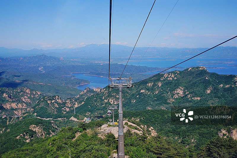 云蒙山缆车图片素材