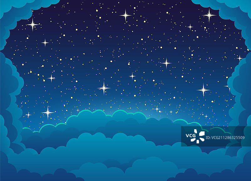 星空和云彩图片素材